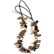 Black and White Plastic Necklace and Earring Set