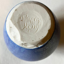Ceramic Soft Satin Blue and Turquoise Bottle shaped vase - second