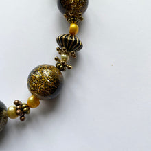 Artisan Brown and Gold Necklace detail