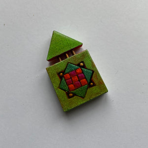 Handmade Tiny Light Green Brooch