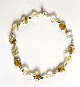 Choker part of Agate and Pearl Necklace Set