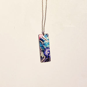 Thistle Design Mauve Pendant necklace on Cain by Gillian Arnold