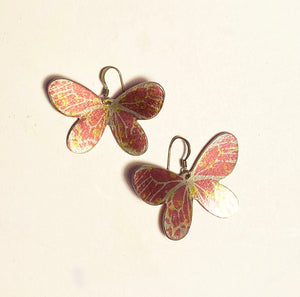 are Pink Butterfly with yellow sports by Hazel Atkinson