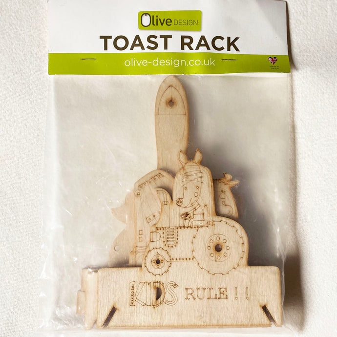 Kids Rule DIY wooden Toast Rack by Olive Design