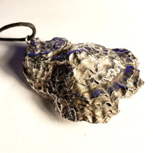 Silvered Large Oyster Shell on thong