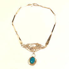 Silver Necklace with Turquoise