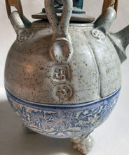 Artisan Pottery - Unique Ceramic Teapot with bamboo handle made by Mike Goddard