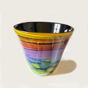 Colourful Heavy Glass Vase by Niki Steel 3