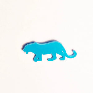Perspex Panther Brooch Turquoise