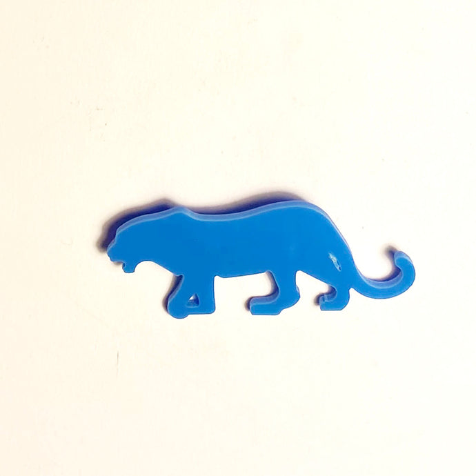 Perspex Panther Brooch - Blue