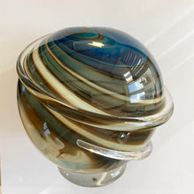 Peter Layton Layne Rowe Glass Orb with Clear Glass Trails