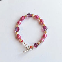 Artisan Bracelet to match the pink pearl and bead necklace set