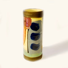 Med Handpainted Vase with Dark neck and base by Richard Wilson