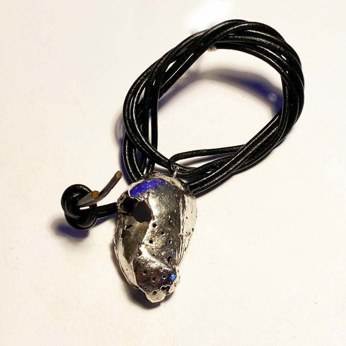 Silvered Battered Barrack Shell on thong