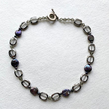 Unique Round pearl and silvery bead necklace