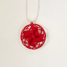 3D Red Windmill Cage Pendant