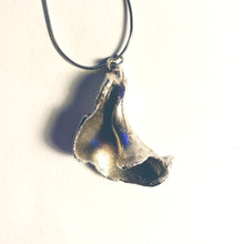 Silvered Electro Formed worn welk on a chain