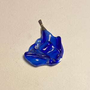 Recycled Glass Colourful Blue Pendant
