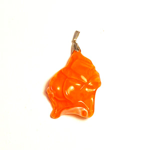 Recycled Glass Colourful Orange Pendant