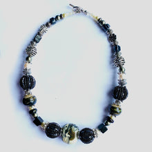 Artisan Unique Bead Necklace including handmade glass beads 