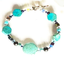 Bracelet to Chunky Turquoise Necklace Set by CMS Jewellery