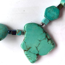 Detail of Chunky Turquoise Necklace by CMS Jewellery