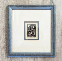 Wood Engraving by Caroline Salmon -  Small Snooty Goose print - dark brown on cream