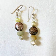Artisan Necklace - Amazonite, Pearl and Wire Basket Necklace 2pce Set by Caroline Salmon