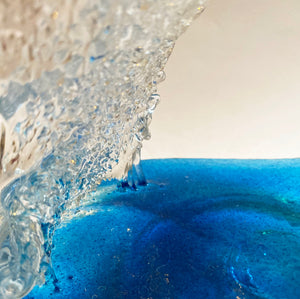 Detail inside Smal Blue Wave by Richard Glass