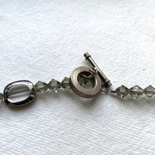Unique Round pearl and silvery bead necklace