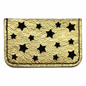 Gold Star Cut Leather Card Holders
