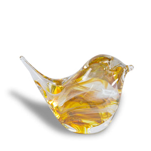 Studio Glass Bird Amber