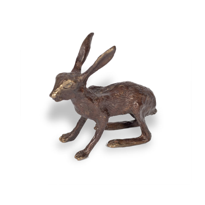 Bronze Small Sitting Hare by Oriel Bronze