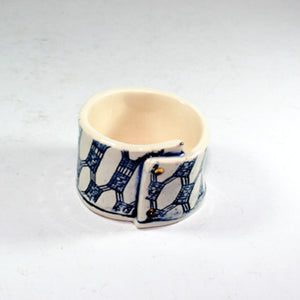 Cafe Blue and White Egg Cup by Vanessa Conyers Ceramics