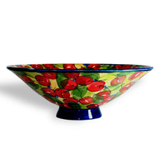 Ceramic Bowl Red Cherry Design by Shelton Pottery