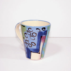 Ceramic Large Angled Blue Mug by Richard Wilson Ceramics
