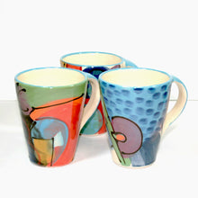 Ceramic Large Angled Vibrant Mug by Richard Wilson Ceramics