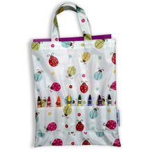 Crayon Bags -ladybird design - bag with crayons and colouring book