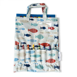 Crayon Bags  - Shoal design - bag with crayons and colouring book