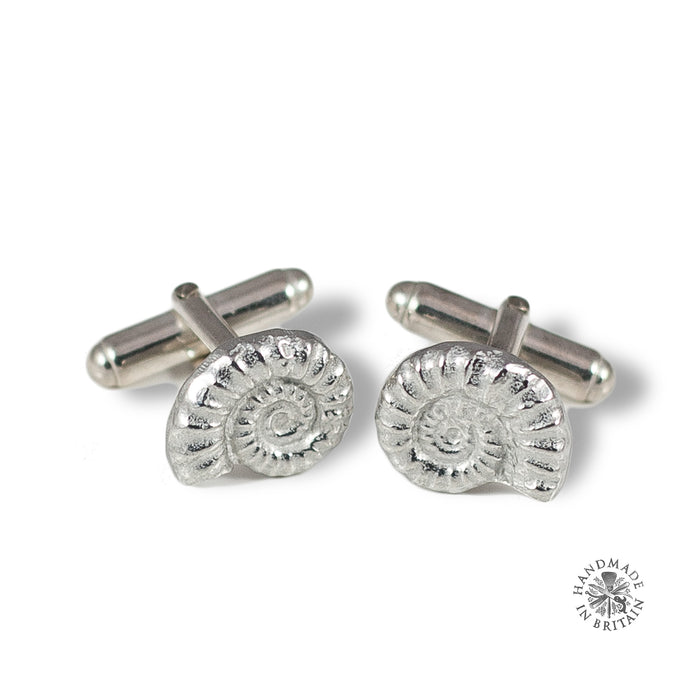 Pewter Ammonite Cufflinks