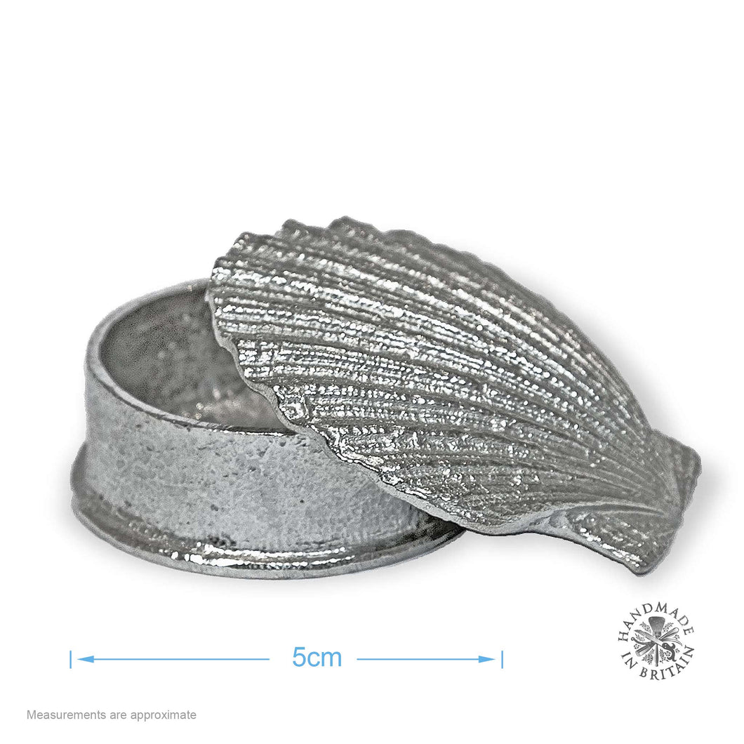 Pewter Scallop Shell Box