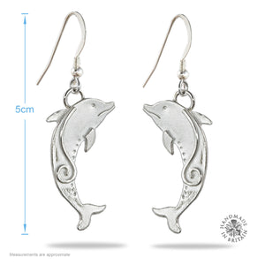 Silver Dolphin Earrings