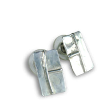 Silver Stud earring T by Len Mills