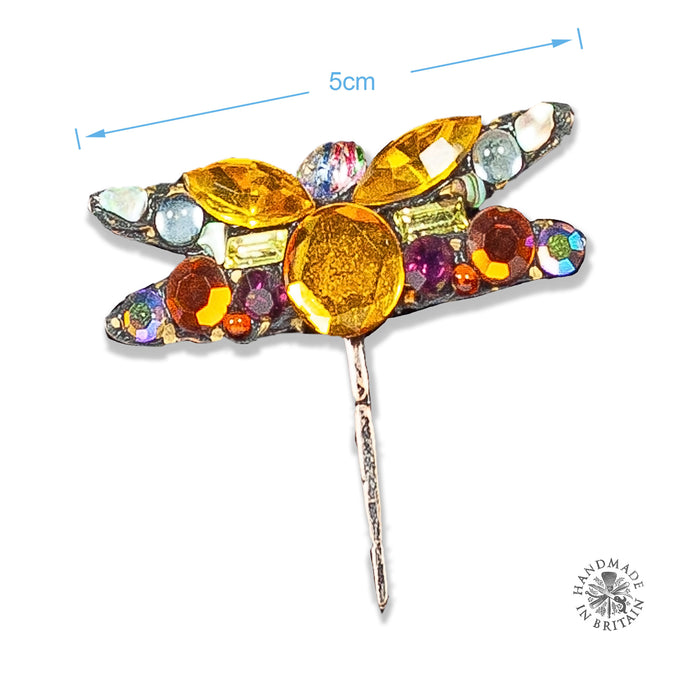 Spangly Small Dragonfly Brooch by Annie Sherburne