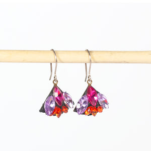 Spangly Small Earrings Red by Annie Sherburne