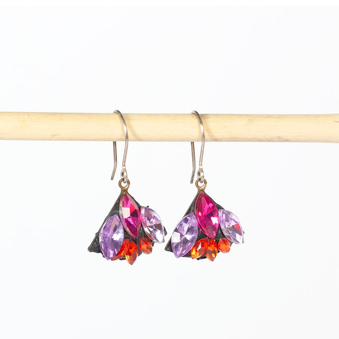 Spangly Small Earrings Red by Annie Sherburne