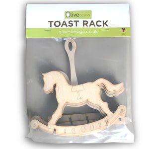 Wooden Flat Packed Rocking Horse Toast Rack - it rocks!